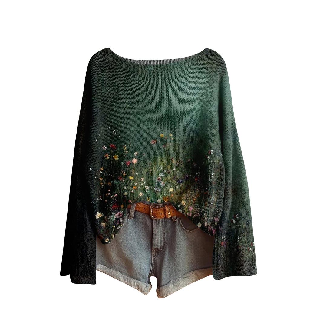 Women's Fashion Long Sleeve Christmas Snowman Snowflake Print Jacket Cardigan