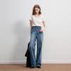 Sancai Autumn Casual Wide-Leg Denim Jeans