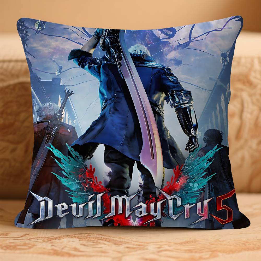 D-Devil May CryS Pillow Case Removable Washable Cushion Cover – All-Season Soft Linen