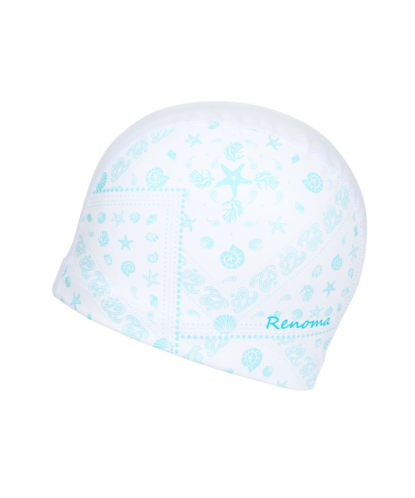 Lenomasuyeongbog Adult Beach Pattern Urethane Coated Swim Cap White Ro-Rc2G009-Wh