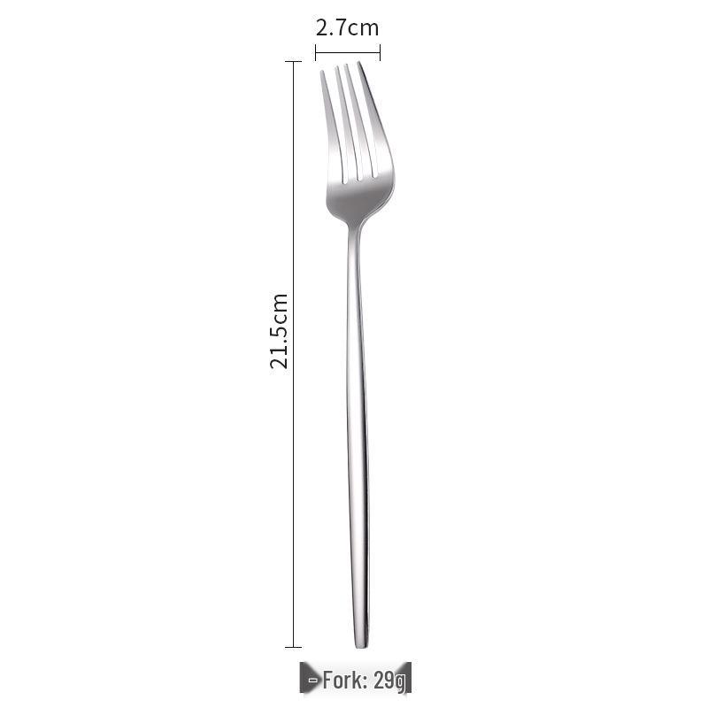 Portugal Gold Stainless Steel Cutlery Set: Four-Piece Knife, Fork, and Spoon Set for Steaks.