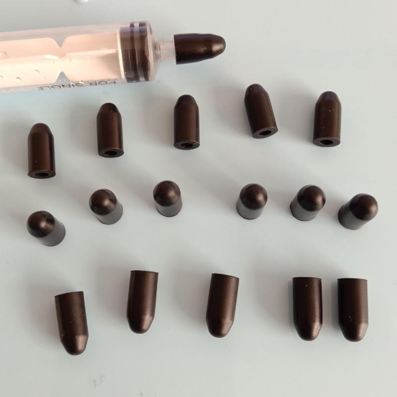10 buc. Capac de depozitare din cauciuc siliconic de calitate alimentară, acoperitor ac, dopuri pentru etanșarea seringii, dopuri pentru eprubete, dopuri de obturare pentru injector seringă