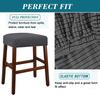 Jacquard Chair Seat Cover Elastic Rectangle Bar Stool Cover Elastic Chair Protector Removable Dust Covers Square Stool Covers