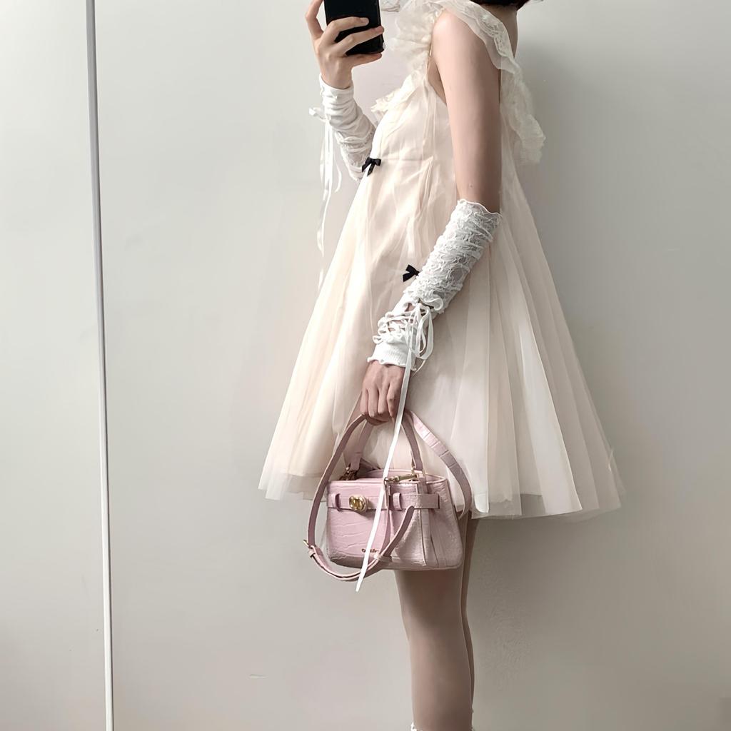 Summer great looking fairy tulle princess doll dress small French sweet dress female polyester
