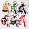Anime One Piece Keychain Luffy Zoro Portgas·D· Ace Key Chain Llaveros Porte Clé Keyring Doll Bag Charm Pendent Car Keychains