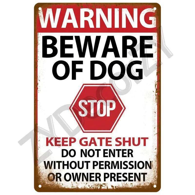 Warning Retro Tin For Home Room Wall Decor Art Metal Sign Vintage Bars Garage Cafe Club Man Cave Pubs Mural Plate Poster 26T0104 26T0104