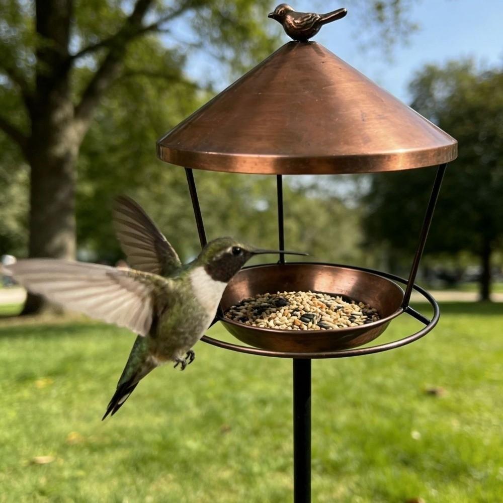 Spill Guard Standing Bird Feeder Anti-Waste Bird Feeder Tray  For Drinking Showering