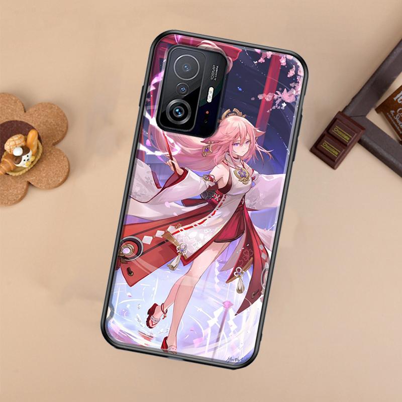 Genshin Impact Yae Miko Case For Xiaomi 14T 11T 12T 13T Pro 13 14 Ultra POCO X7 Pro X3 X5 F3 F5 F6 M6 X6 Pro Cover