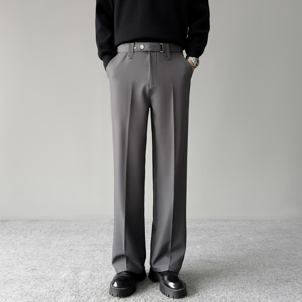New Loose Casual Pants Men's Korean Version of Trendy Versatile Suit Pants High-end Design Straight Trousers Men's Clothing