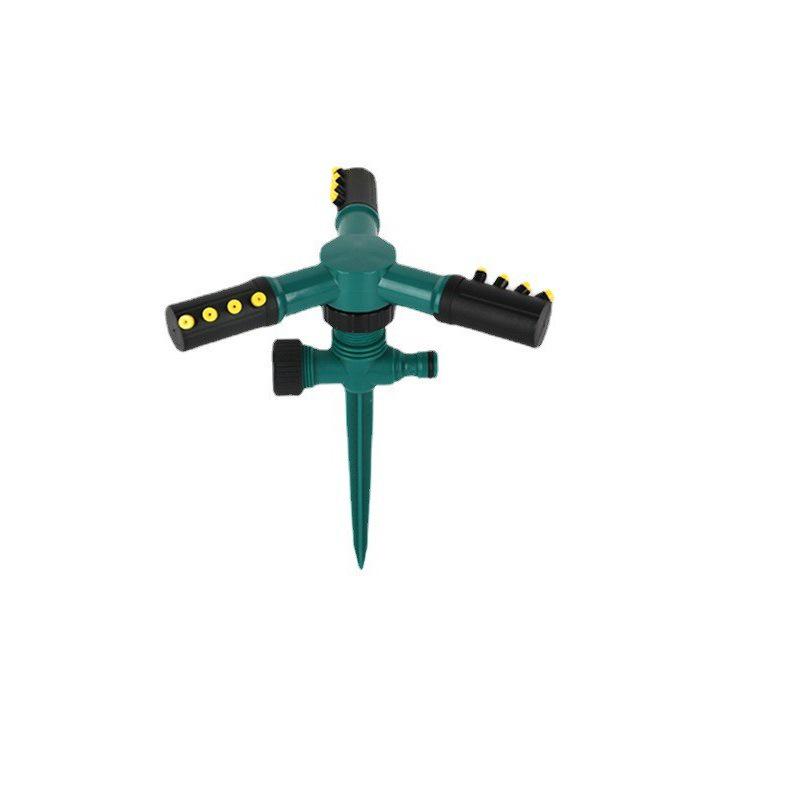 

360° Ground-Mounted Automatic Three-Head Rotating Garden Sprinkler