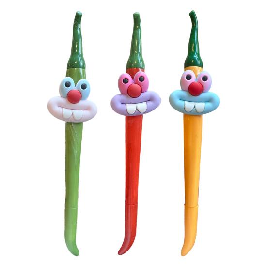 Cute Gel Pen Kids Cartoon Pepper Shape Ballpoint Pen Office