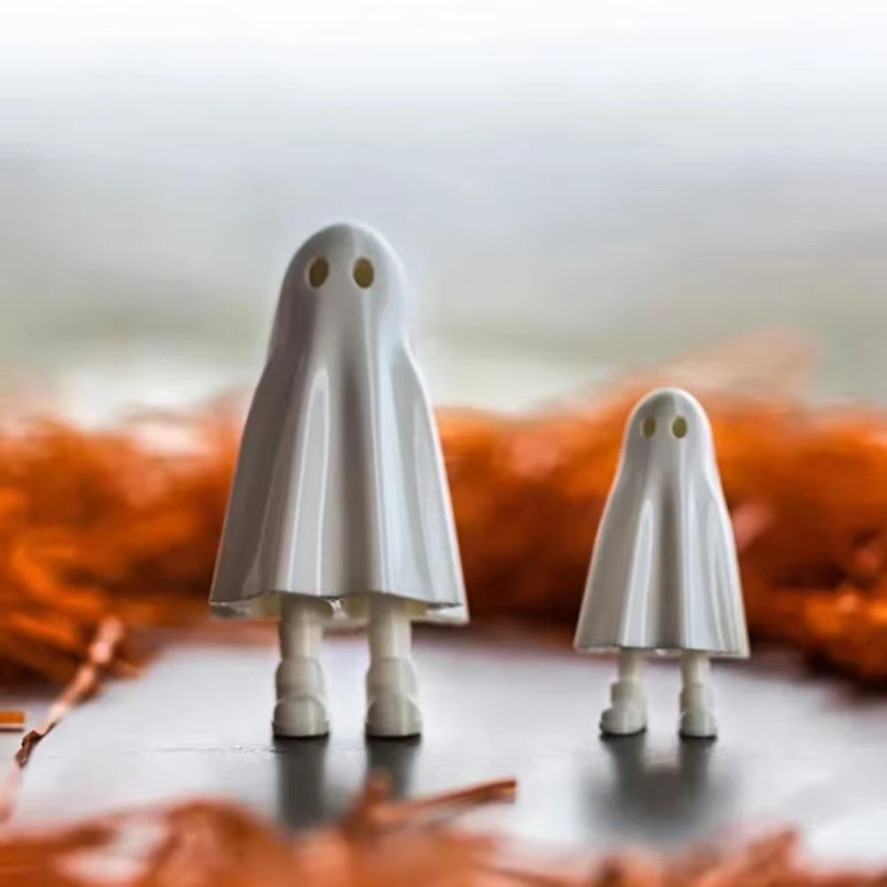 Cute Little Man Ornament Activity Foot 3D Printed Ornament Halloween Ghost Statue  Halloween Decor