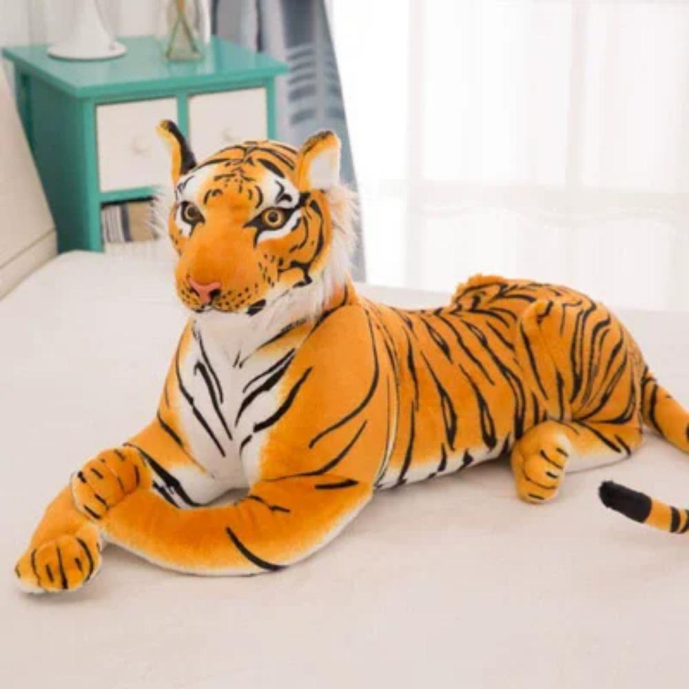 

Simulation Tiger Plush Toys Stuffed Soft Animal Giant Forest Tiger Pillow Dolls For Kids Birthday Gift High Quality 25-110cm 110cm жовтий