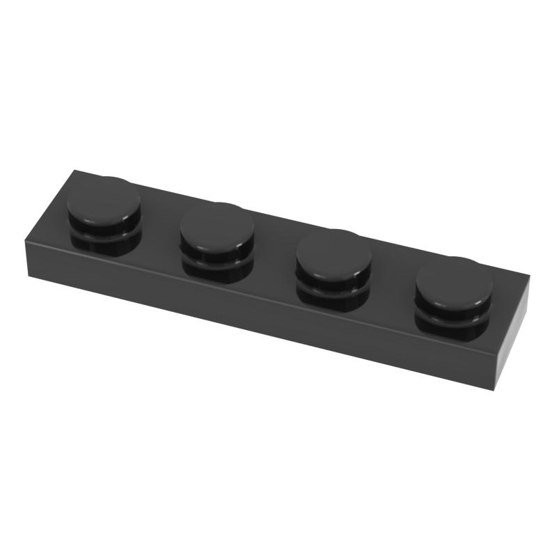 High-Standard [Funbrick] High-Standard 50100200Pcs Superior-Grade Plate Top-Grade 1X4 First-Class 3710 Top-Grade Compatible Superior-Grade With 50PCS чёрный