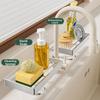 Anti Slip Bathroom Counter Shelf Hollow Out Faucet Sink Drying Shelf Vanity Stand  Household