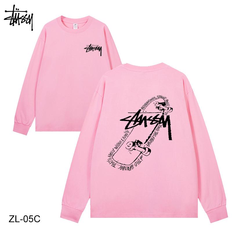 

Stussy 2024, весенне-осенние новые высококачественные хлопковые классические сандалии с надписью, футболка с длинными рукавами и принтом для мужчин и женщин