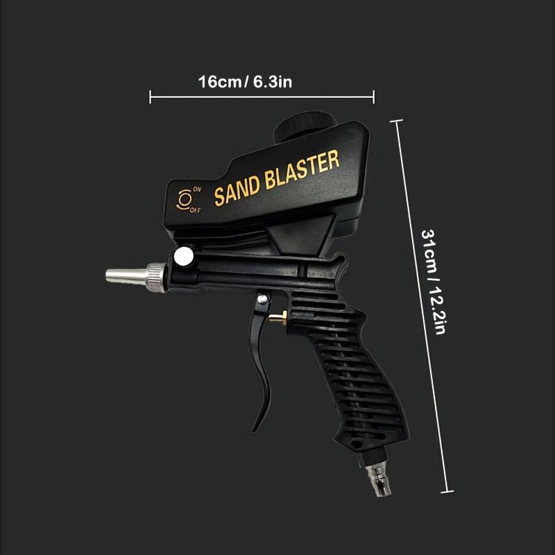 Handheld Mini Pneumatic Sandblasting Gun with Adjustable Abrasive Control Handle and Low Air Consumption7.1Cubic feet/Minute air