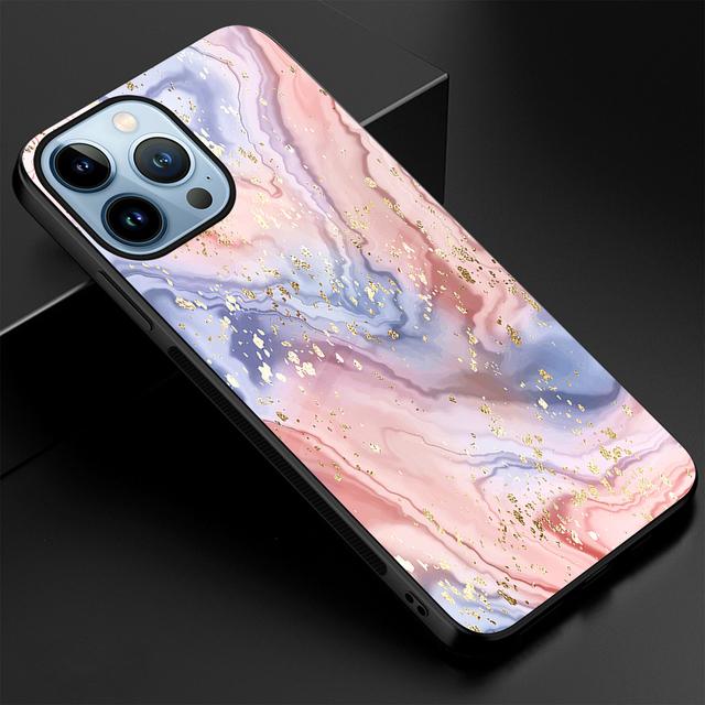 

Модный чехол для телефона Art Marble для Iphone 14 13 11 12 Pro Max Mini Xs Xr X 7 8 6s Plus Se 2022, чехол из закаленного стекла, бампер Fundas For iphone 12 mini