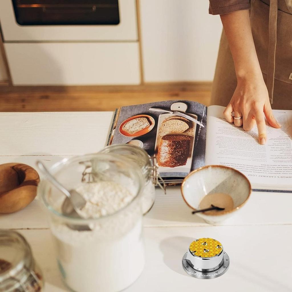 Honey Bees Kitchen Timer Magnetic Backing Timer Clock for Kitchen Cooking Work