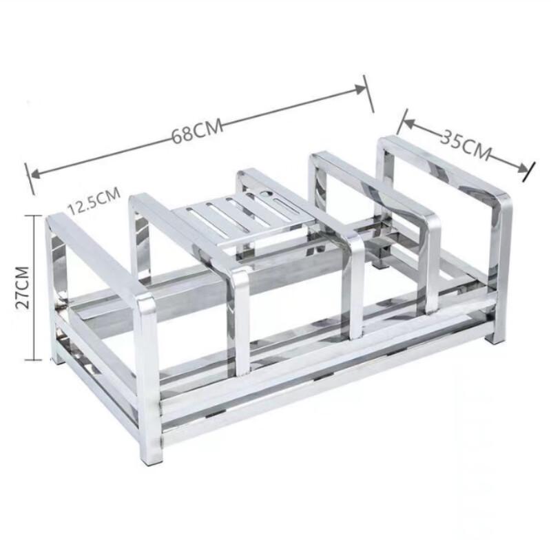 Stainless Steel Cutting Board and Knife Organizer