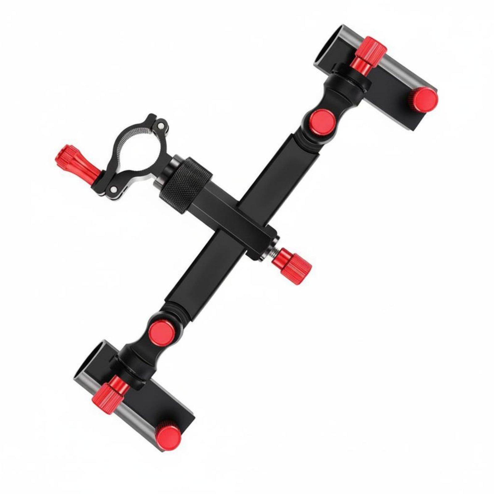 

Double Fishing Rod Holder Sturdy and Stable Double Rod Holder Adjustable Pole Rack Long-Lasting Multipurpose