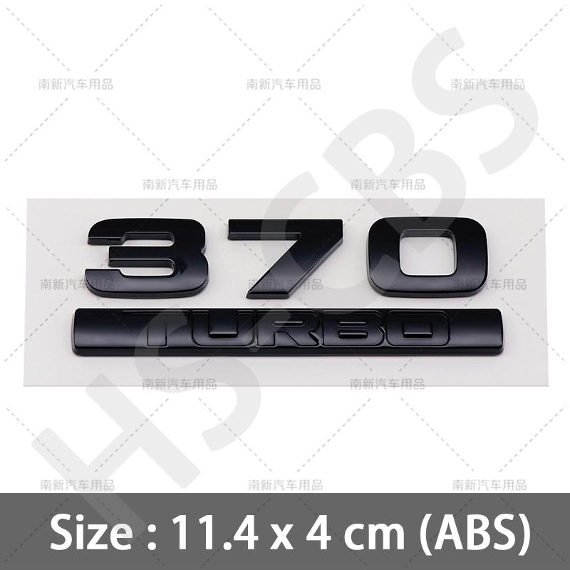 AAYI1  ABS 260 220 370 240 180 230 Letter Turbo Displacement Logo Turbo Rear Trunk Emblem Badge Stickers Accessories Car Styling