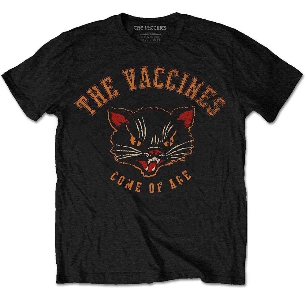 Men s Vaccines Cat T-shirt XX-Large Black 2XL