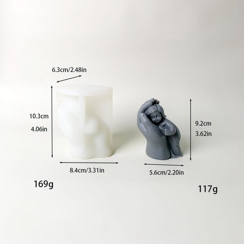 3D Sleep Baby Candle Silicone Mold Baby Aromatherapy Soap Gypsum Mold DIY Wrist Clamp Baby Styling Candle Gypsum Decoration