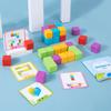 New Number Sense Logic Thinking Square Color Building Block Children's Puzzle Early Education Building Fun Game Wooden Toy