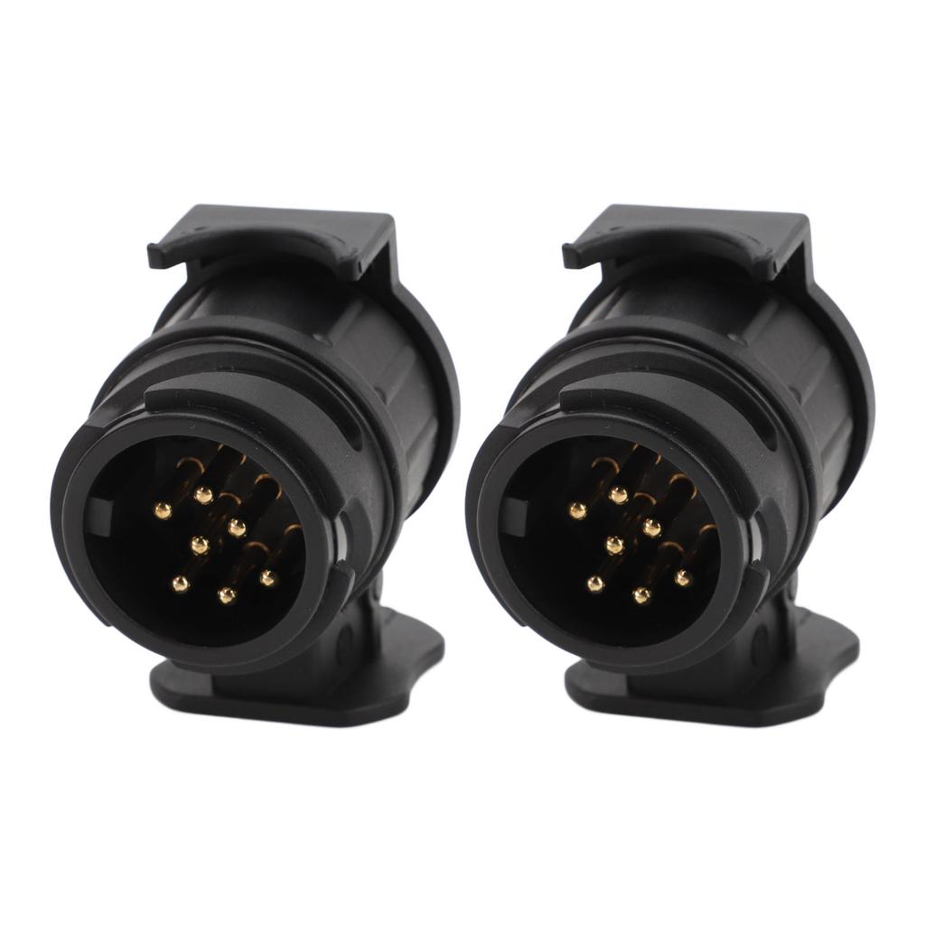 2 PCS 12V 13 To 7 Pin Trailer Adaptor Waterproof Trailer Sockets Converter Hitch Wiring Plug Adapter for Caravan Car
