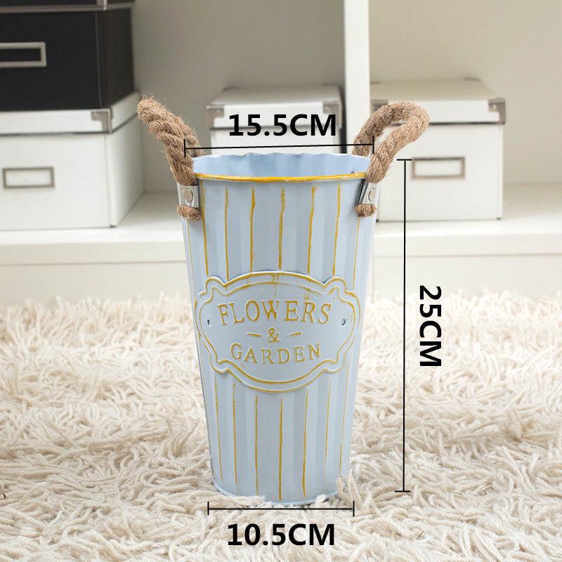 Creative Tin Flower Pot: Dried & Fresh Flower Arrangement Vase for Home or Flower Shop Use