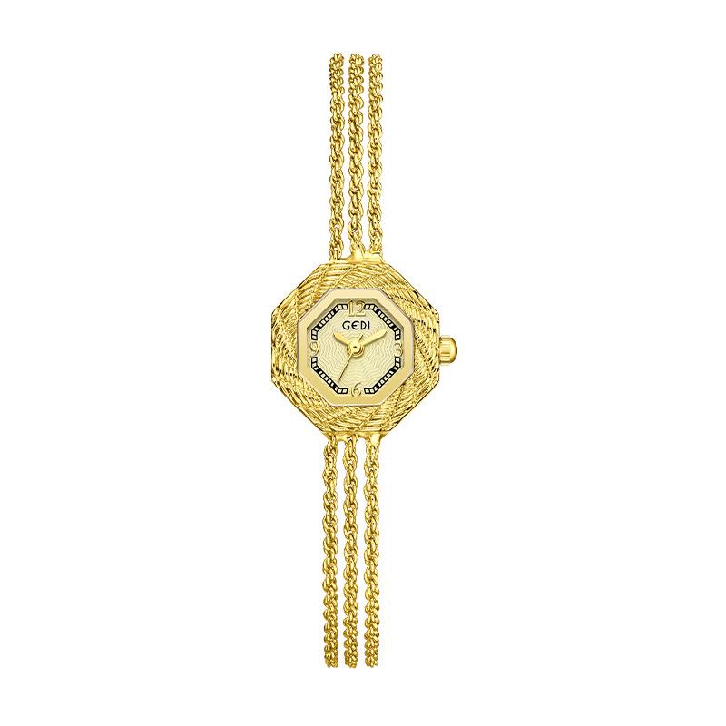 

High-End Fringed Bracelet Watch Small And Exquisite Octagonal Design Quartz Bracelet Watch