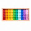 40 Pieces Cube-Shaped Sensory Building Blocks Colorful Forbright Table Play