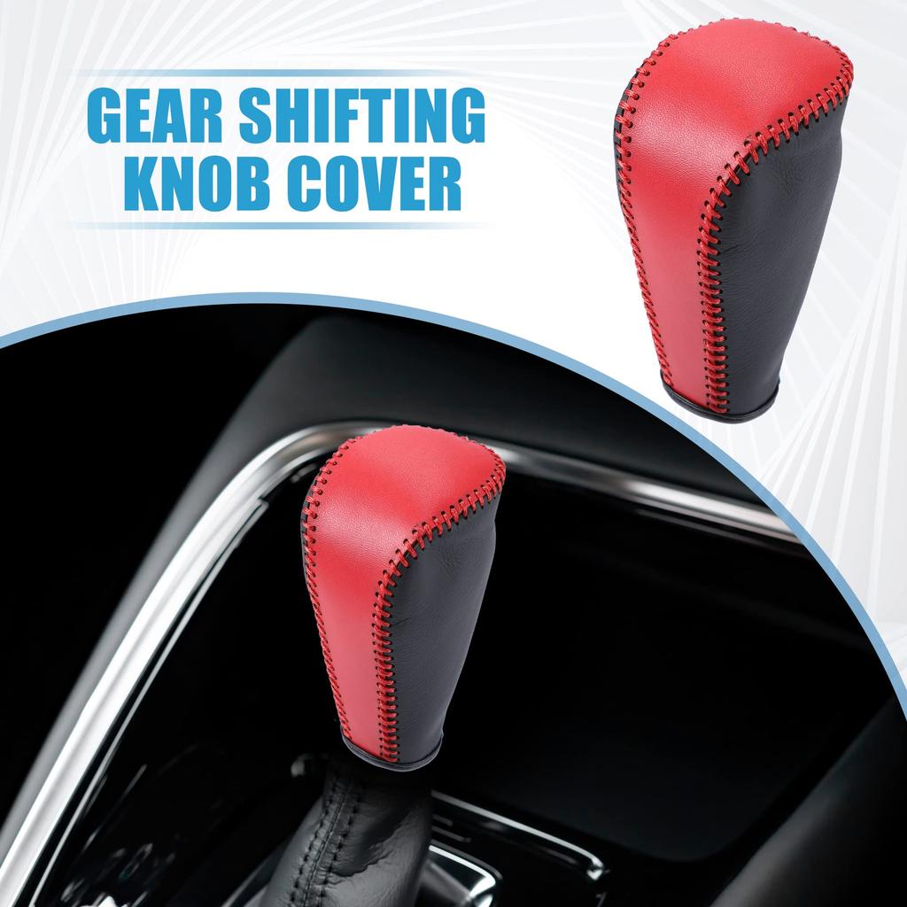 A ABSOPRO Shift Knob Gear Shift Knob Cover Shifter Lever Cover Leather Cover Easy