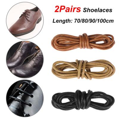 Coloured Sport Shoe Leather Dress Shoes Shoe Laces Cord Round Waxed Shoelaces Boots Laces Strings