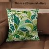 2D Floral Leaf Pattern Decorative Cushion Covers Pattern Cushion Cover Suitable For Sofa Bedroom Car Pillow Cover
