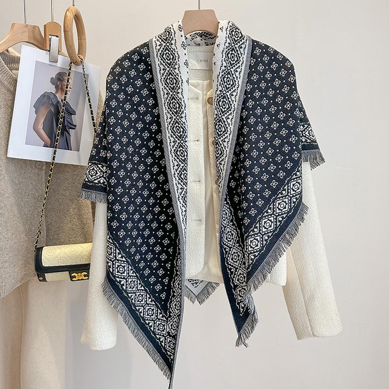 Luxury Women'S Fashion Scarf Pashmina Warm Autumn Winter Shawl Print Design Femme Bufanda