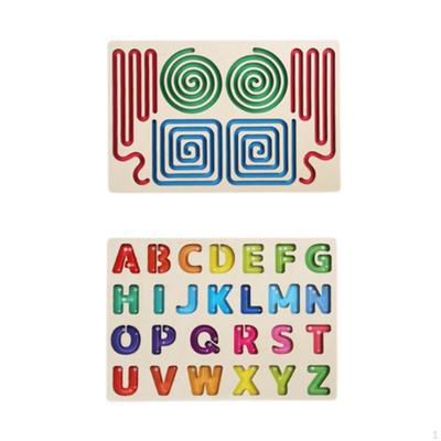 Wooden Tracing Board Educational Toy Fine Motor Skills Reusable Gifts Tool Learning To Write
