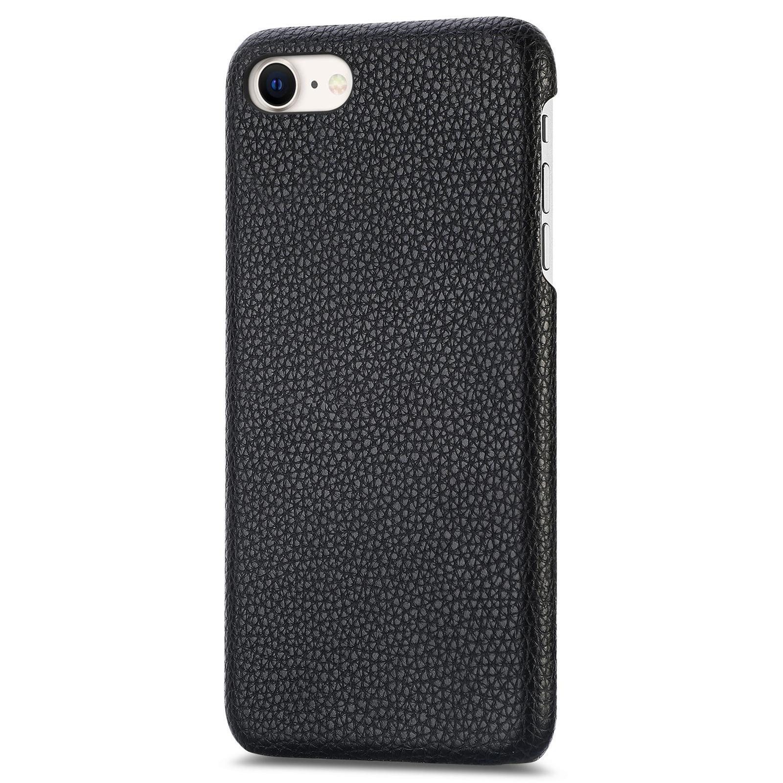 

Y1 For iPhone 7/8/SE (2020)/SE (2022) Case Litchi Texture Drop Proof PU Leather Coated PC Phone Cover Black