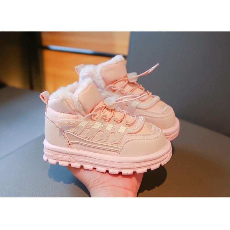 Version coréenne de jolies bottes de neige pour filles, nouvelles chaussures d'hiver en coton et velours pour enfants pour garder au chaud les chaussures pour enfants