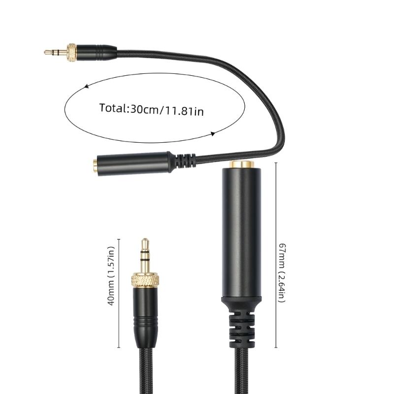 3,5mm auf 6,35mm AUX-Wandlerkabel Stecker auf Buchse Anschlüsse Mikrofonadapter Kabel mit Verriegelung 30cm Länge