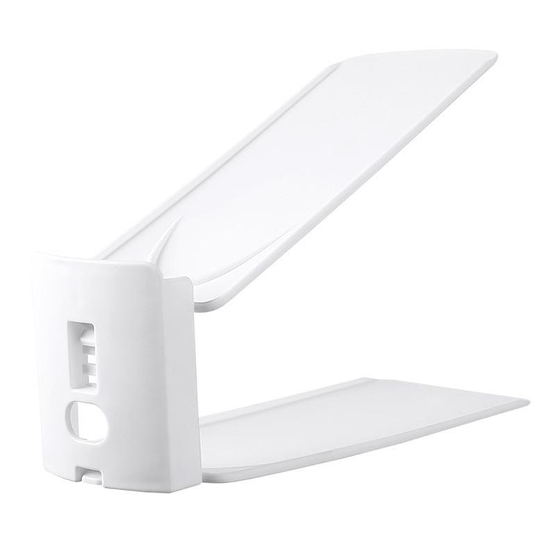 

Регулируемый органайзер для обуви Подставка для обуви с прорезями Экономия места Шкаф Шкаф Стойка Стеллаж для хранения обуви Коробка для обуви 27CM белый