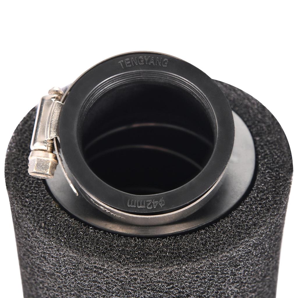 Black Beveled 42MM Air Filter for 50-125cc Four-stroke Motorcycle/ATV Off-road Vehicle