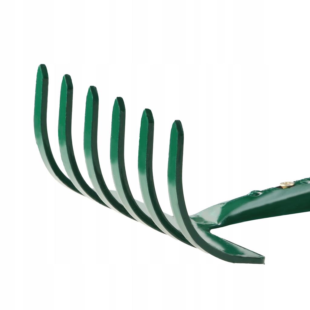 KADAX Metal Garden Rake 6-Tine Handle