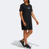 Adidas Originals Einfarbiges Logo Sport Colorblock Kurzarmkleid Damenkleider Schwarz H49564