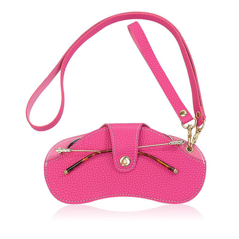 

Футляр для очков из мягкой искусственной кожи, портативный, с подвеской на шею, многоцветный, устойчивый к царапинам и износостойкий чехол для солнцезащитных очков One Size