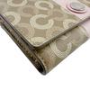 COACH compact Op art PVC Bifold Wallet beige PVC Used