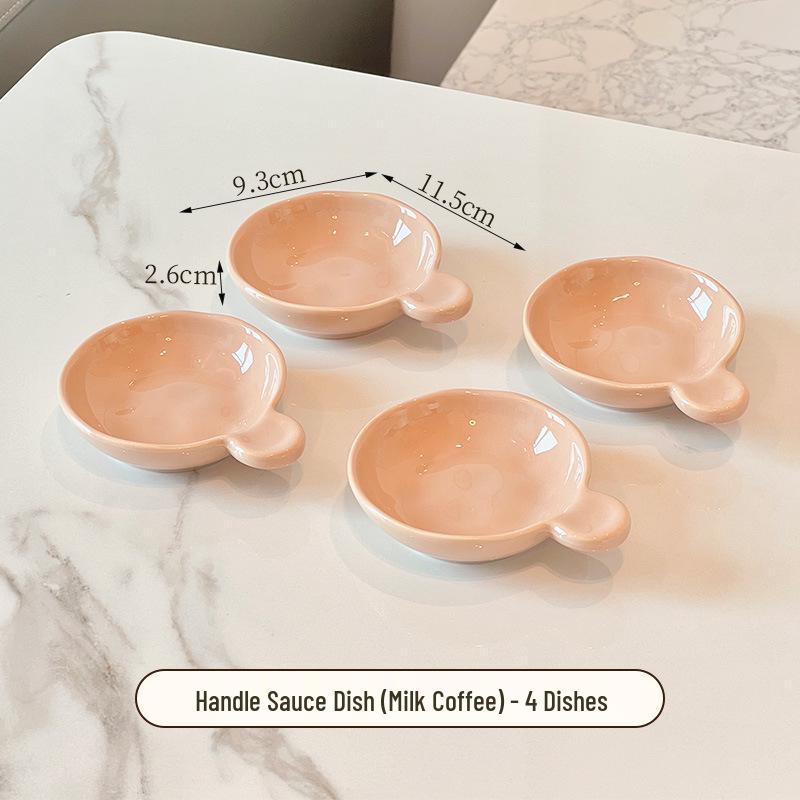 Ceramic Cream-Style Dipping Dish for Seasonings and Sauces