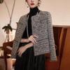 Autumn Loose Warm Short Jacket Fashion Long Sleeve Round Neck Top Shoulder Outerwear