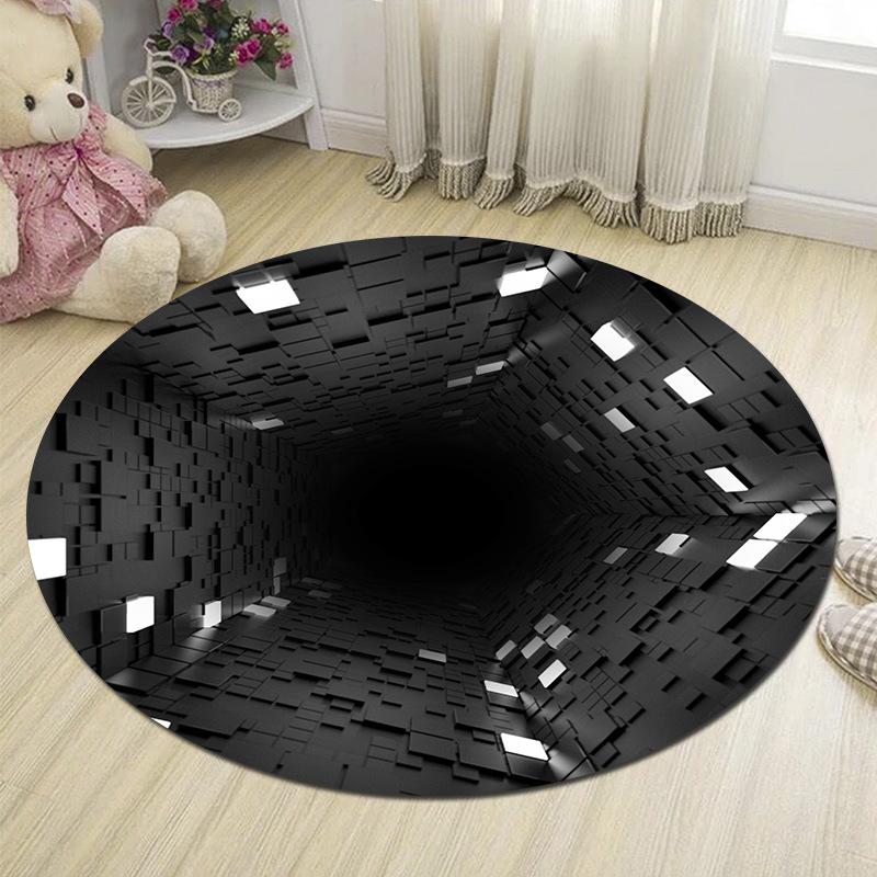 Earth Printed Carpet Moon Galaxy Geometric Pattern Carpet Living Room Sofa Coffee Table Anti Slip Pad Home Decoration